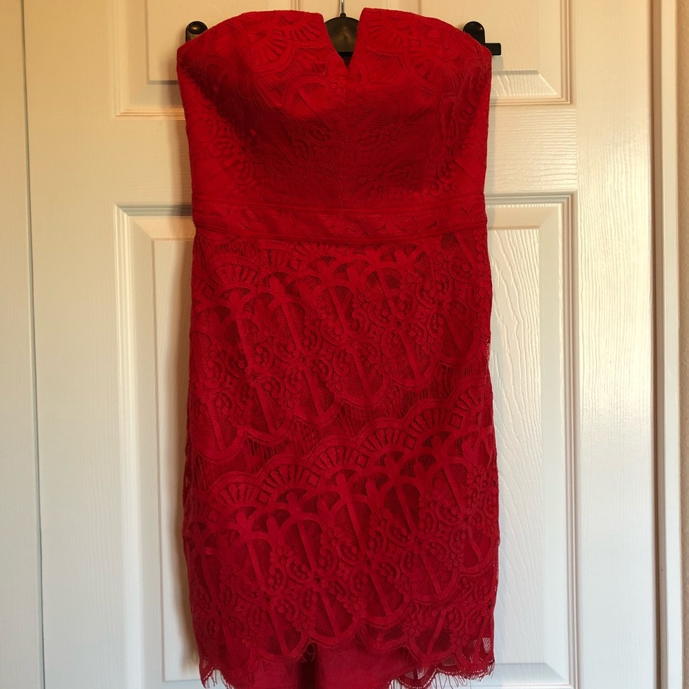 Adelyn Rae red lace dress